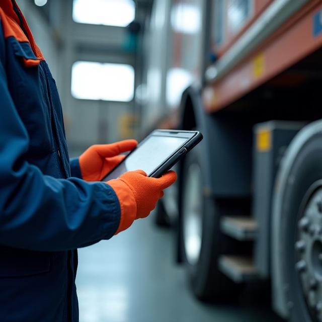 Certified technician performing safety inspection
